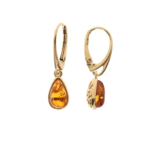Bernstein Ohrringe von Artisana-Schmuck, Damen Ohrhänger mit Bernstein, gefasst in 925 Sterlingsilber vergoldet Bernstein Ohrringe von Artisana-Schmuck, Damen Ohrhänger mit Bernstein, gefasst in 925 Sterlingsilber vergoldet von Artisana-Schmuck