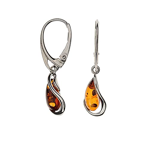 Bernstein Ohrringe von Artisana-Schmuck, Ohrhänger für Damen mit Bernstein, gefasst in 925/000 Sterlingsilber rhodiniert Bernstein Ohrringe von Artisana-Schmuck, Ohrhänger für Damen mit Bernstein, gefasst in 925/000 Sterlingsilber rhodiniert von Artisana-Schmuck