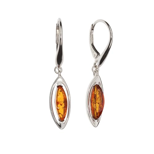 Bernstein Ohrringe von Artisana-Schmuck, elegante moderne Ohrhänger mit Bernstein, gefasst in 925 Sterling Silber rhodiniert Bernstein Ohrringe von Artisana-Schmuck, elegante moderne Ohrhänger mit Bernstein, gefasst in 925 Sterling Silber rhodiniert von Artisana-Schmuck