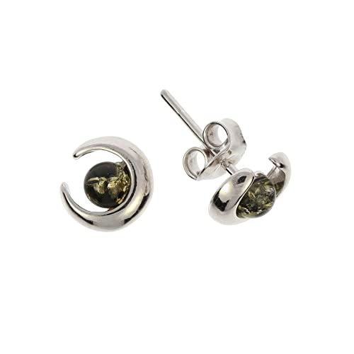 Bernstein Ohrringe von Artisana-Schmuck, kleine moderne grüne Ohrstecker aus Bernstein und 925/000 Sterling Silber rhodiniert Bernstein Ohrringe von Artisana-Schmuck, kleine moderne grüne Ohrstecker aus Bernstein und 925/000 Sterling Silber rhodiniert von Artisana-Schmuck