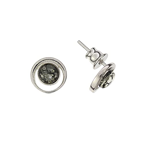 Bernstein Ohrringe von Artisana-Schmuck, kleine runde grüne Ohrstecker, Fassung 925/000 Sterling Silber rhodiniert Bernstein Ohrringe von Artisana-Schmuck, kleine runde grüne Ohrstecker, Fassung 925/000 Sterling Silber rhodiniert von Artisana-Schmuck