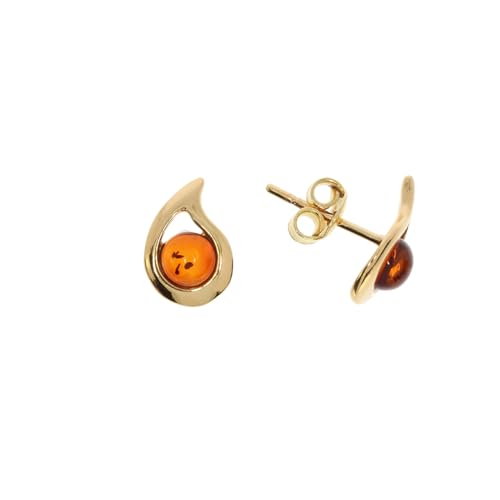 Bernstein Ohrringe von Artisana-Schmuck, moderne Ohrstecker aus Bernstein und 925/000 Sterling Silber vergoldet Bernstein Ohrringe von Artisana-Schmuck, moderne Ohrstecker aus Bernstein und 925/000 Sterling Silber vergoldet von Artisana-Schmuck