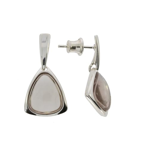 Rauchquarz Ohrringe, elegante Ohrhänger mit Rauchquarz gefasst in Sterling Silber 925/000 von Artisana-Schmuck von Artisana-Schmuck