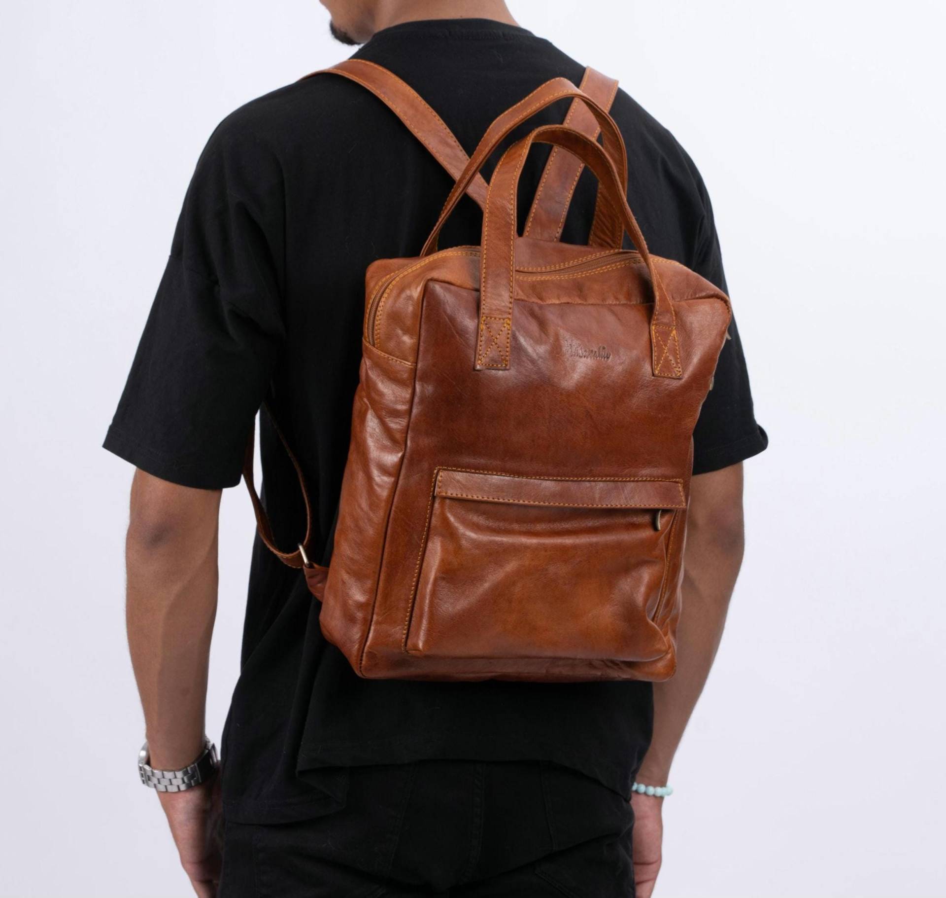 Laptop Backpack, Travel Leather Unisex School Shoulder Bag, Gifts For Him, Vintage Backpack Laptop Backpack, Travel Leather Unisex School Shoulder Bag, Gifts For Him, Vintage Backpack von ArtisanaliaShop