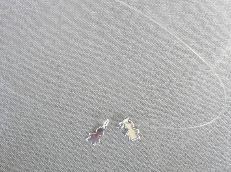 Silber Hals Ras Und Angelfaden "Mädchen/Junge" von Artisane31