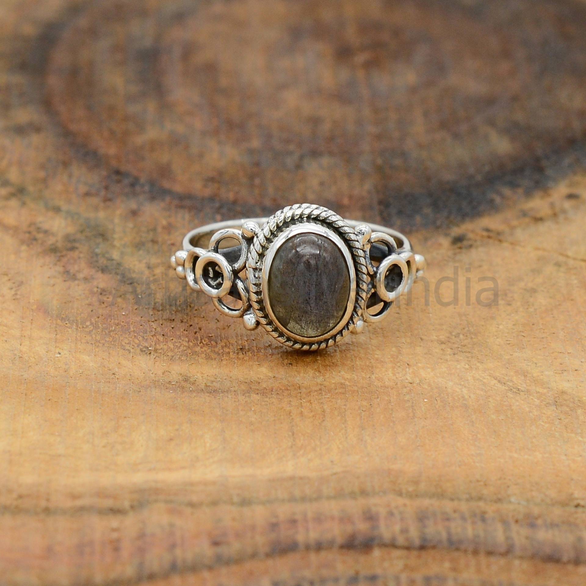 Blue Fire Labradorit Ring, 925 Silber Edelstein Geschenk Für Sie, Frauen Zierliche Ringe, Fidget Schmuck von ArtisansilverIndia