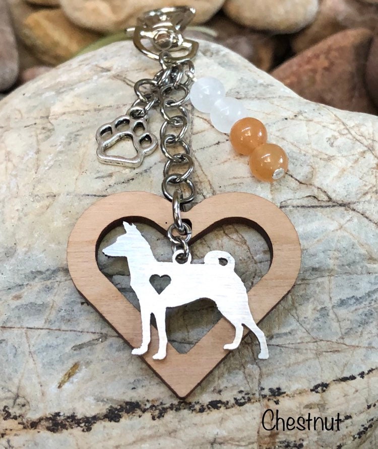Basenji Hunde Schlüsselanhänger, Taschenanhänger, Schmuck, Haustier Andenken, Tier-Themen, Weihnachtsgeschenk von ArtistCreationsKaren