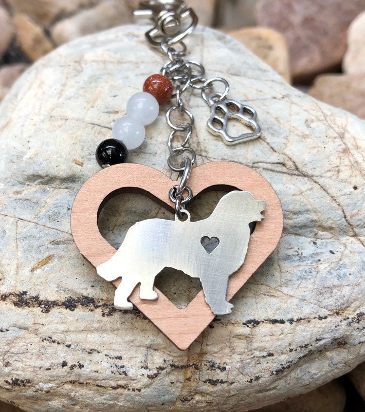 Berner Sennenhund Edelstein Schlüsselanhänger - Hunde Haustier Taschenanhänger Geschenk Schmuck Berner Sennenhund Edelstein Schlüsselanhänger - Hunde Haustier Taschenanhänger Geschenk Schmuck von ArtistCreationsKaren