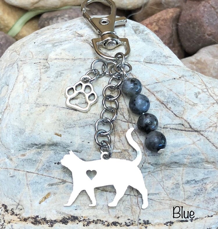 Britisch Kurzhaar Katze Schlüsselanhänger, General Taschenanhänger, Katzenliebhaber, Schmuck, Tier, Weihnachtsgeschenk von ArtistCreationsKaren