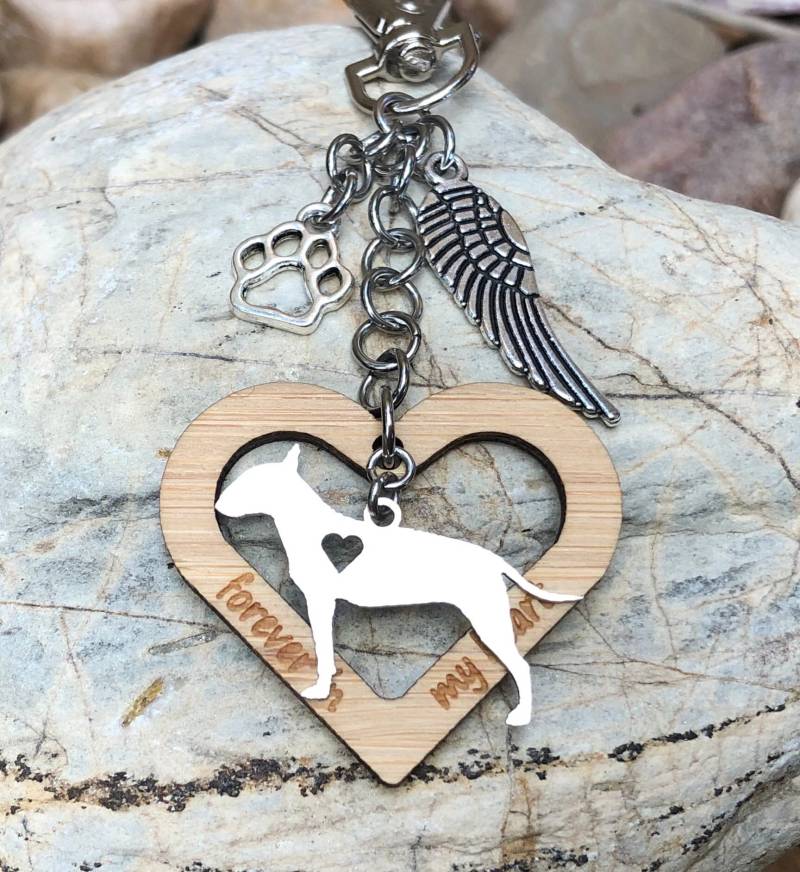 Bull Terrier Hunde Erinnerung Schlüsselanhänger - Haustier Andenken Verlust Taschenanhänger Bull Terrier Hunde Erinnerung Schlüsselanhänger - Haustier Andenken Verlust Taschenanhänger von ArtistCreationsKaren