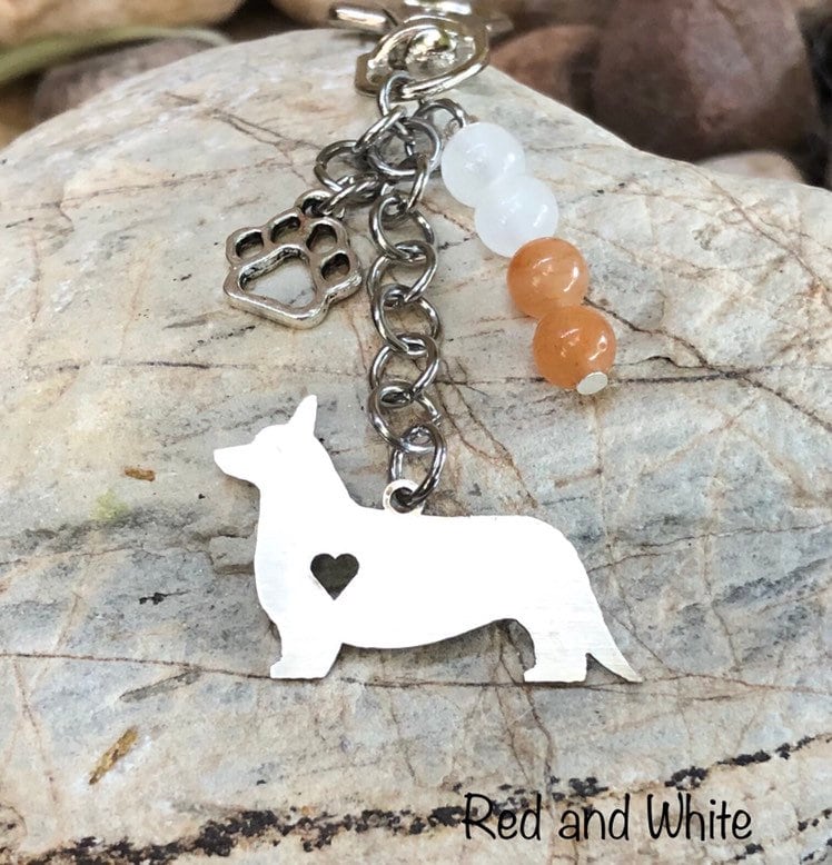 Cardigan Corgis Edelstein Schlüsselanhänger - Hund Haustier Tasche Charm Andenken Schmuck Tier Walis Corgis von ArtistCreationsKaren