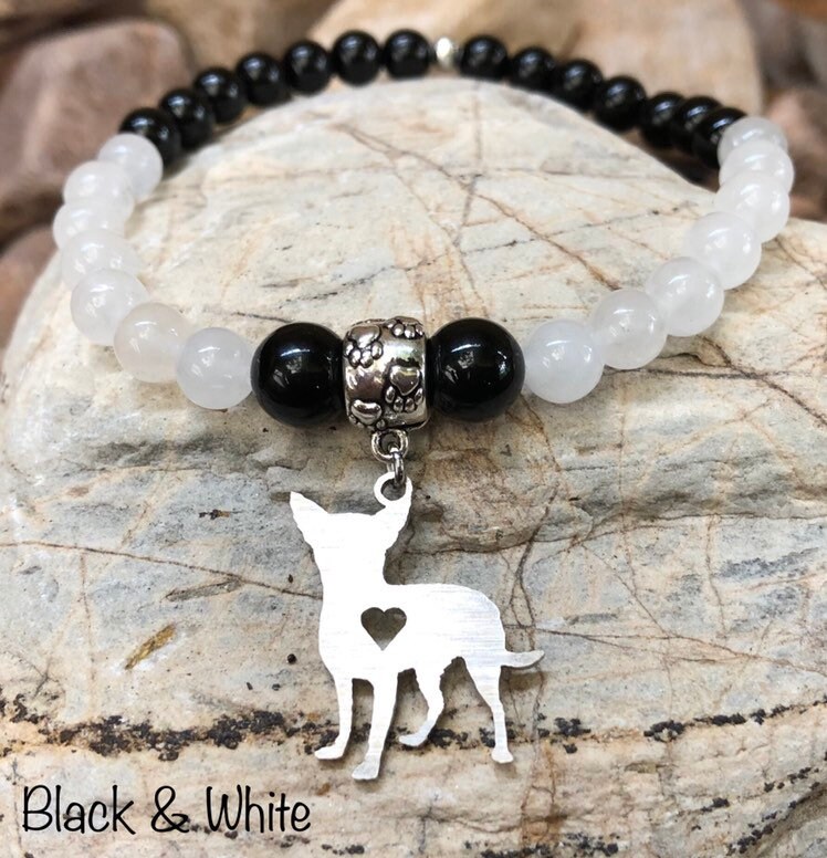 Chihuahua-Edelstein-Hundearmband - Hundeschmuck Perlenarmband Haustier-Schmuck Hund Stretch-Armband Chihuahua-Schmuck Chihuahua-Edelstein-Hundearmband - Hundeschmuck Perlenarmband Haustier-Schmuck Hund Stretch-Armband Chihuahua-Schmuck von ArtistCreationsKaren