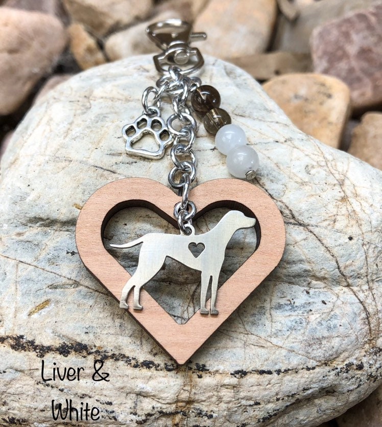 Dalmatiner Hund Schlüsselanhänger - Hunde Taschenanhänger Schmuck Hundeschmuck Hundeliebhaber Geschenk Herz von ArtistCreationsKaren