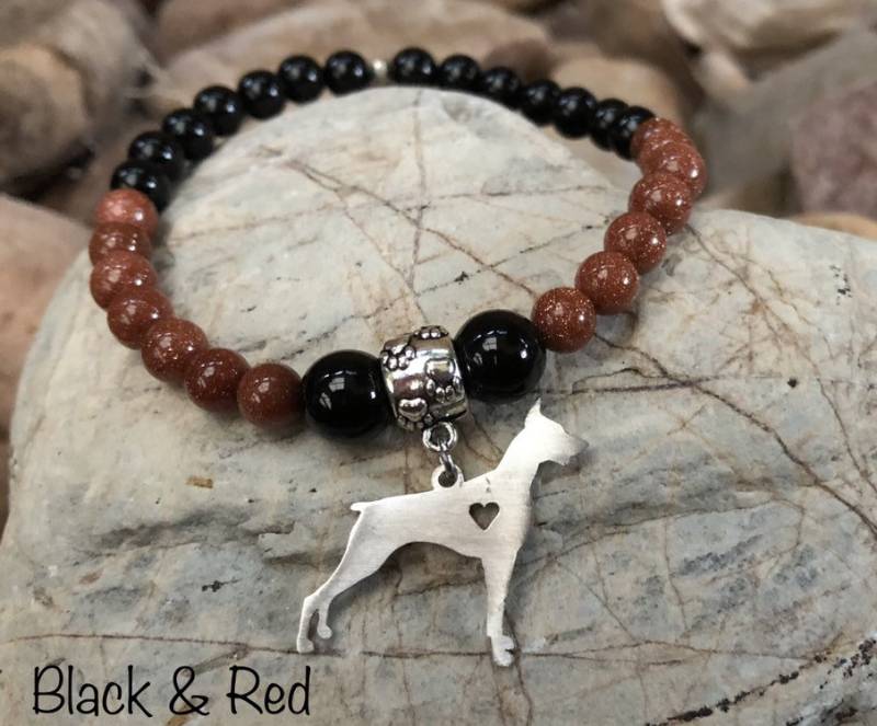 Doberman Hund Edelstein Armband, Schmuck, Haustier Themen Stretch Perlen Weihnachten, Geschenk Doberman Hund Edelstein Armband, Schmuck, Haustier Themen Stretch Perlen Weihnachten, Geschenk von ArtistCreationsKaren