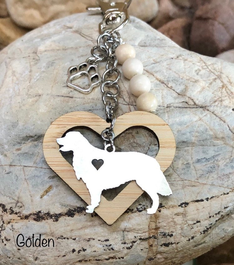 Golden Retriever Hund Schlüsselanhänger, Edelstahl Taschenanhänger, Schmuck, Tier Weihnachten, Geschenk Golden Retriever Hund Schlüsselanhänger, Edelstahl Taschenanhänger, Schmuck, Tier Weihnachten, Geschenk von ArtistCreationsKaren