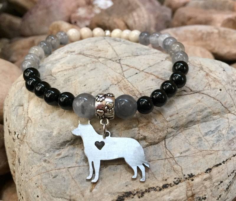 Heeler, Rind, Hunde Edelstein Armband, Hundeschmuck, Blauer Roter Heeler Schmuck, Perlenarmband, Weihnachten, Geschenk Heeler, Rind, Hunde Edelstein Armband, Hundeschmuck, Blauer Roter Heeler Schmuck, Perlenarmband, Weihnachten, Geschenk von ArtistCreationsKaren