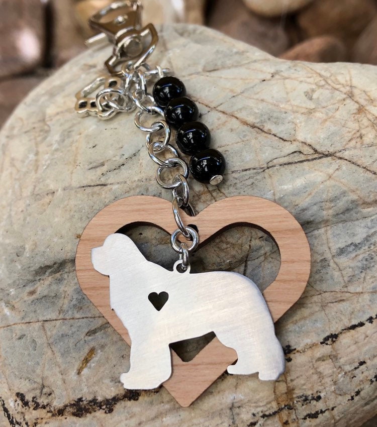 Neufundland Edelstein Schlüsselanhänger/ Taschenanhänger Für Hundeliebhaber Neufundland Edelstein Schlüsselanhänger/ Taschenanhänger Für Hundeliebhaber von ArtistCreationsKaren