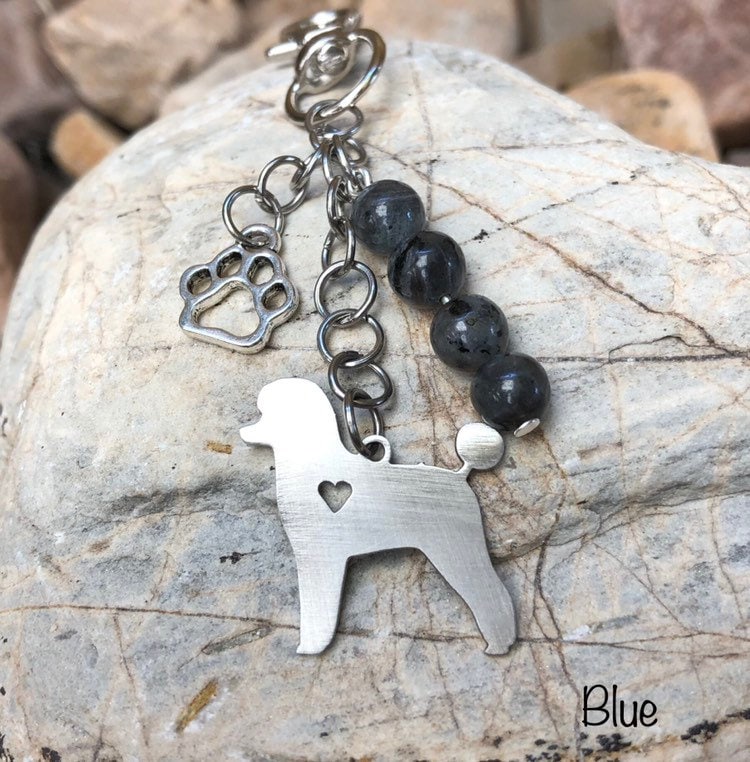 Pudel Edelstein Schlüsselanhänger - Hund Taschenanhänger Haustier Andenken Schmuck Tier Pudel Edelstein Schlüsselanhänger - Hund Taschenanhänger Haustier Andenken Schmuck Tier von ArtistCreationsKaren