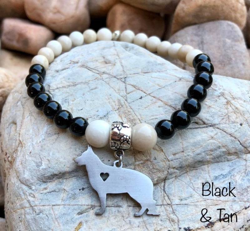 Schäferhund Edelstein Armband, Armband Deutscher Schäferhund, Schmuck, Perlenarmband, Edelsteinschmuck, Haustier, Geschenk, Weihnachten Schäferhund Edelstein Armband, Armband Deutscher Schäferhund, Schmuck, Perlenarmband, Edelsteinschmuck, Haustier, Geschenk, Weihnachten von ArtistCreationsKaren