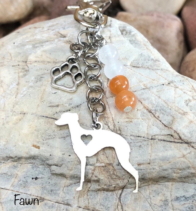 Whippet Hund Schlüsselanhänger, Edelstahl Haustier Andenken, Taschenanhänger, Schmuck, Hundeliebhaber, Hunde Weihnachten, Geschenk von ArtistCreationsKaren