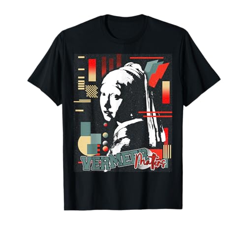Vermeer Matters Retro Pop Art Mädchen mit Perlenohrring T-Shirt Vermeer Matters Retro Pop Art Mädchen mit Perlenohrring T-Shirt von Artistic Visionaries Collection