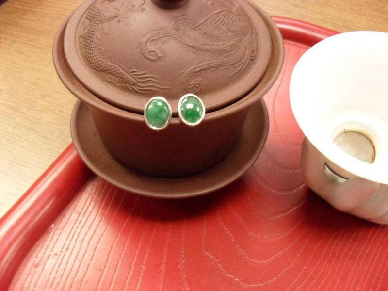 Jade Silber Ohrring von ArtisticArtsNcraft