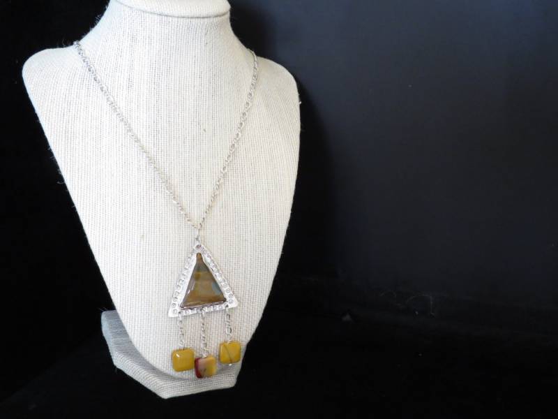 Handgefertigte Jaspis Anhänger Halskette Sterling Silber, 25 "Kette von ArtisticJewelrybyPLT