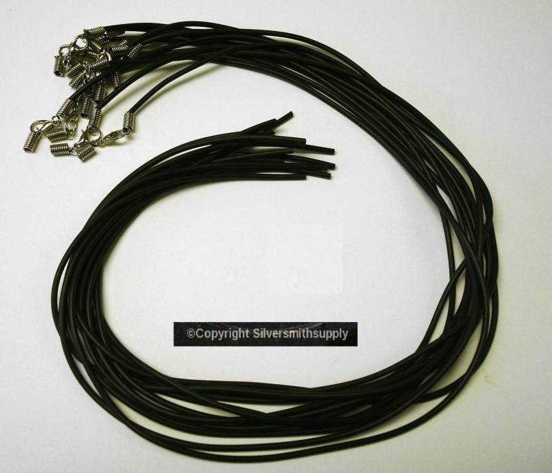 12 Open End Halskette Schnüre 1, 5 Mm Schwarz 18" Länge Mit Karabinerverschluss M155 12 Open End Halskette Schnüre 1, 5 Mm Schwarz 18" Länge Mit Karabinerverschluss M155 von Artistrywithbeads