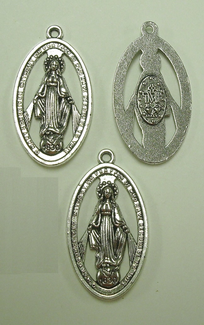 3 Wundertätige Medaillen 1830 Die Jungfrau Maria Große Größe 1 7/16 "36 Mm Cfp112 von Artistrywithbeads