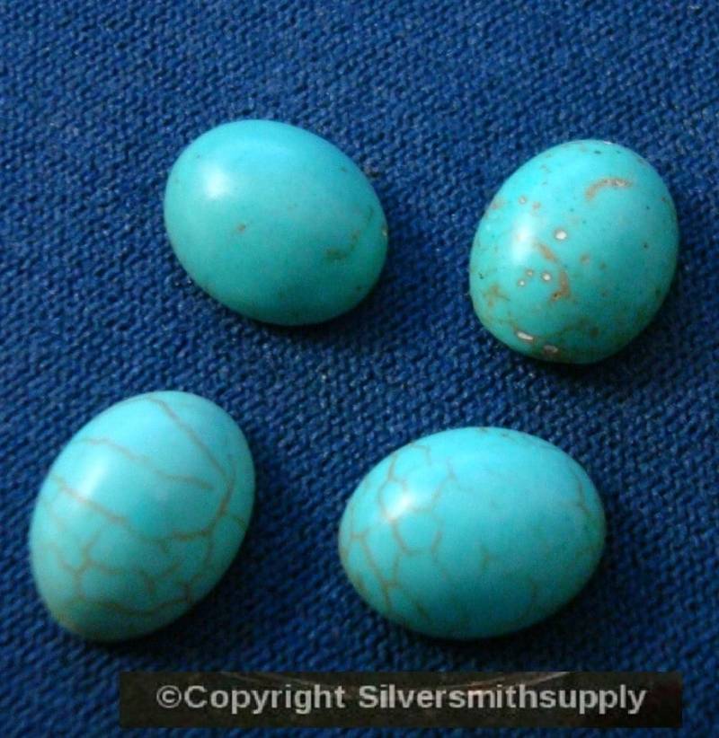 4 Türkis Cabochons 8 X 10 Mm Oval Kreidetürkis Behandelt Gewölbt Flache Rückseite Cb050 4 Türkis Cabochons 8 X 10 Mm Oval Kreidetürkis Behandelt Gewölbt Flache Rückseite Cb050 von Artistrywithbeads