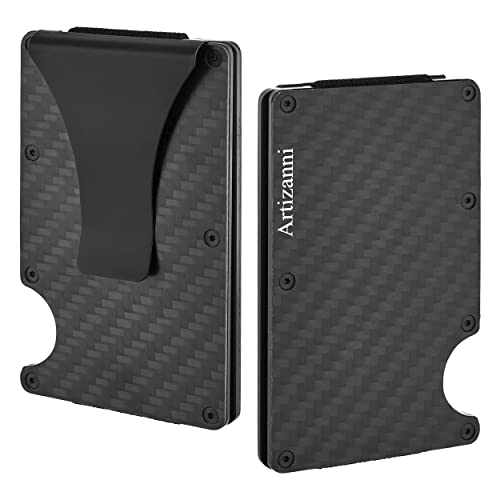 Artizanni Minimalistische Geldbörse für Herren, Metall-Aluminium-Geldklammer, RFID-blockierend, schmal, Kreditkartenhalter, SD 023, Carbon Fiber, Aluminium Artizanni Minimalistische Geldbörse für Herren, Metall-Aluminium-Geldklammer, RFID-blockierend, schmal, Kreditkartenhalter, SD 023, Carbon Fiber, Aluminium von Artizanni