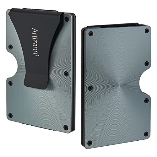 Artizanni Minimalistische Geldbörse für Herren, Metall-Aluminium-Geldklammer, RFID-blockierend, schmal, Kreditkartenhalter, SD 023, silber, Aluminium Artizanni Minimalistische Geldbörse für Herren, Metall-Aluminium-Geldklammer, RFID-blockierend, schmal, Kreditkartenhalter, SD 023, silber, Aluminium von Artizanni
