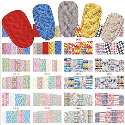 Artlalic 12 stücke Winter Design Pullover Weihnachten Nagel Aufkleber Sets Bunte Volle Tipps Wraps für Wasser Decals Frauen Nail art Decor BN517-528 von Artlalic