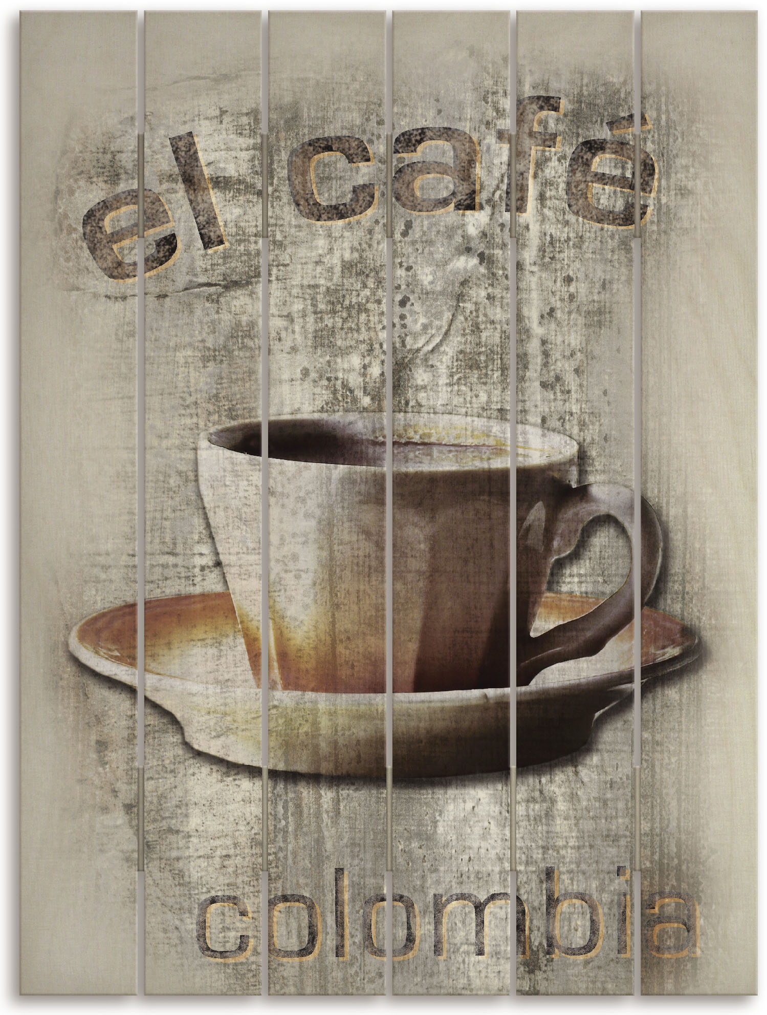Artland Holzbild "Kolumbien - Das Café", Kaffee Bilder, (1 St.) von Artland