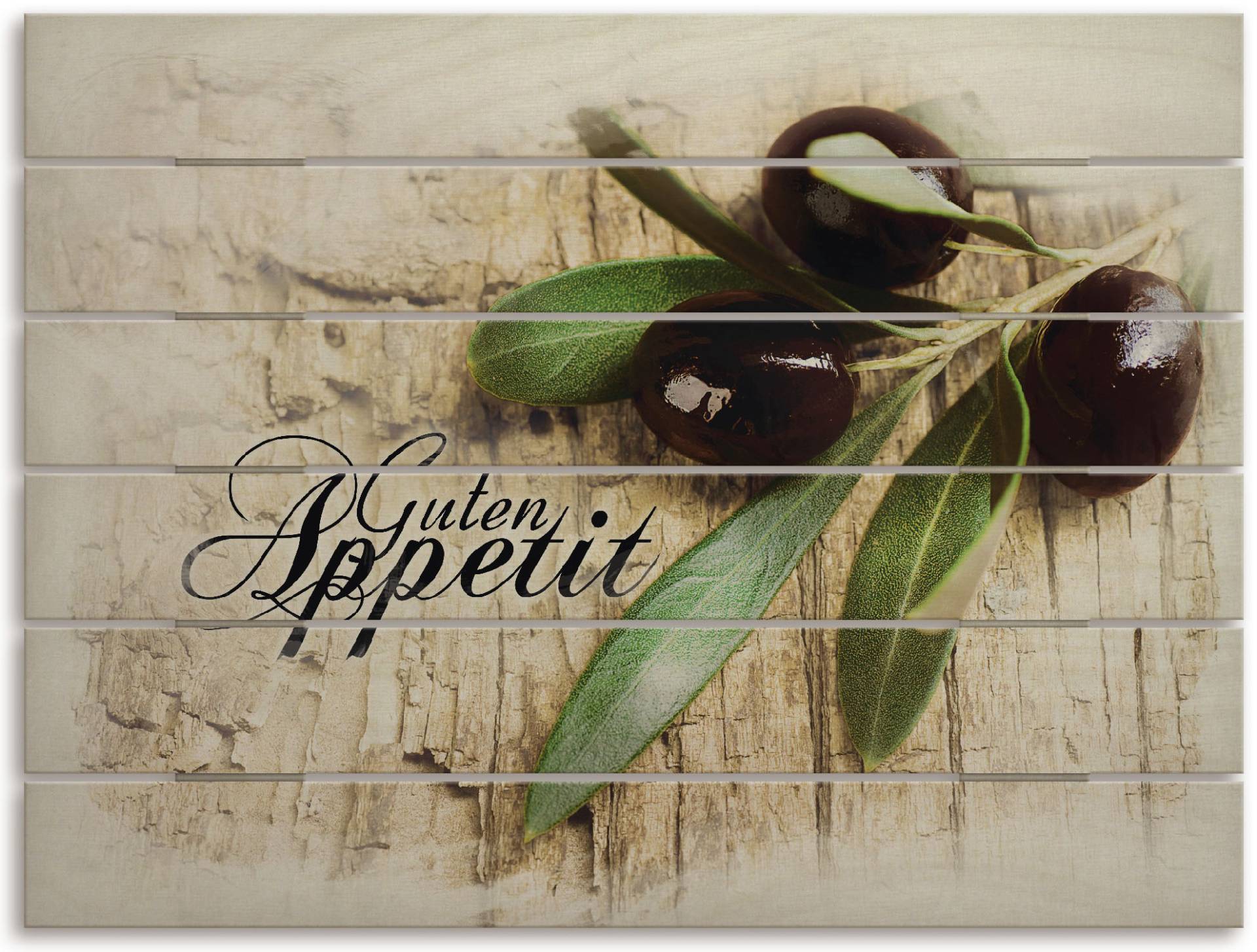 Artland Holzbild "Oliven Guten Appetit", Obst Bilder, (1 St.) von Artland