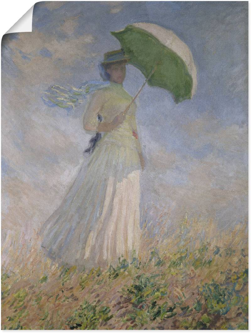 Artland Kunstdruck "Frau mit Sonnenschirm, Susanne Hoschedé" Frau 1 Stk. tlg. als Leinwandbild, Wandaufkleber oder Poster in versch. Größen von Artland