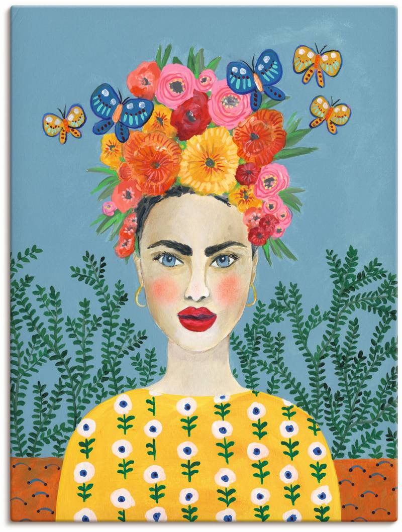 Artland Leinwandbild "Frida-Kopfschmuck I" Bilder von Frauen 1 Stk. tlg. als Leinwandbild, Poster, Wandaufkleber in verschied. Größen von Artland