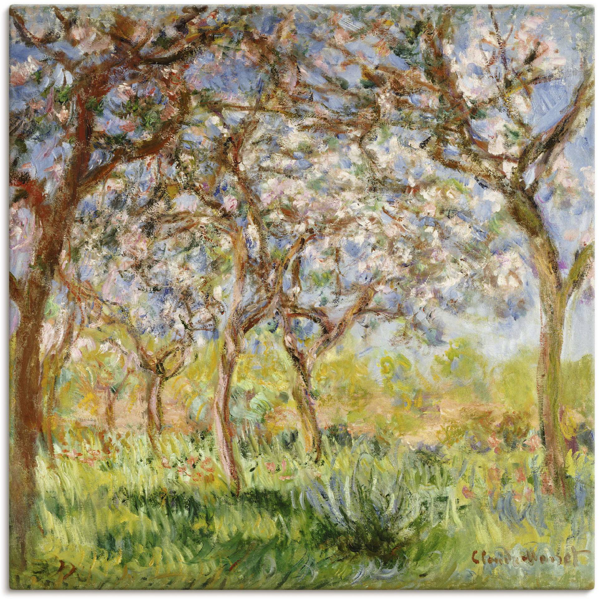 Artland Leinwandbild "Frühling in Giverny." Wiesen & Bäume 1 Stk. tlg. als Leinwandbild, Poster in verschied. Größen von Artland