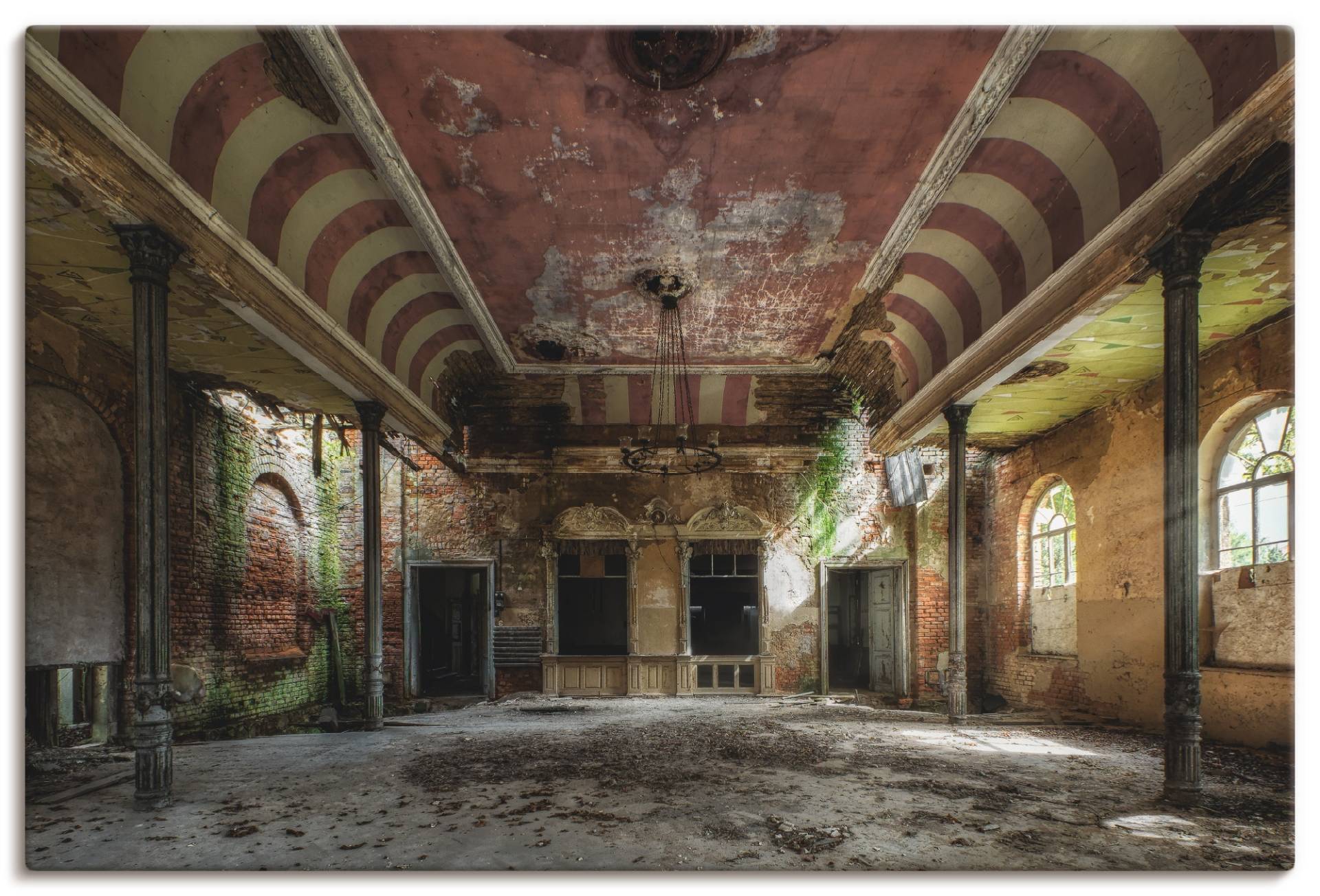 Artland Leinwandbild "Verlassener Ort - Ballsaal" Gebäude 1 Stk. tlg. als Alubild, Outdoorbild, Leinwandbild, Poster, Wandaufkleber von Artland