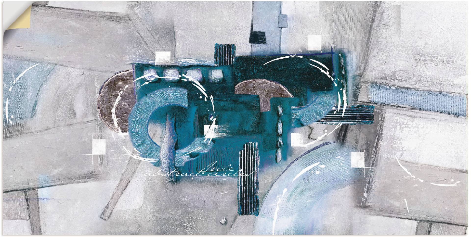 Artland Wandbild "Abstrakte blaue Kreise", Gegenstandslos, (1 St.), als Alubild, Outdoorbild, Leinwandbild, Poster, Wandaufkleber von Artland
