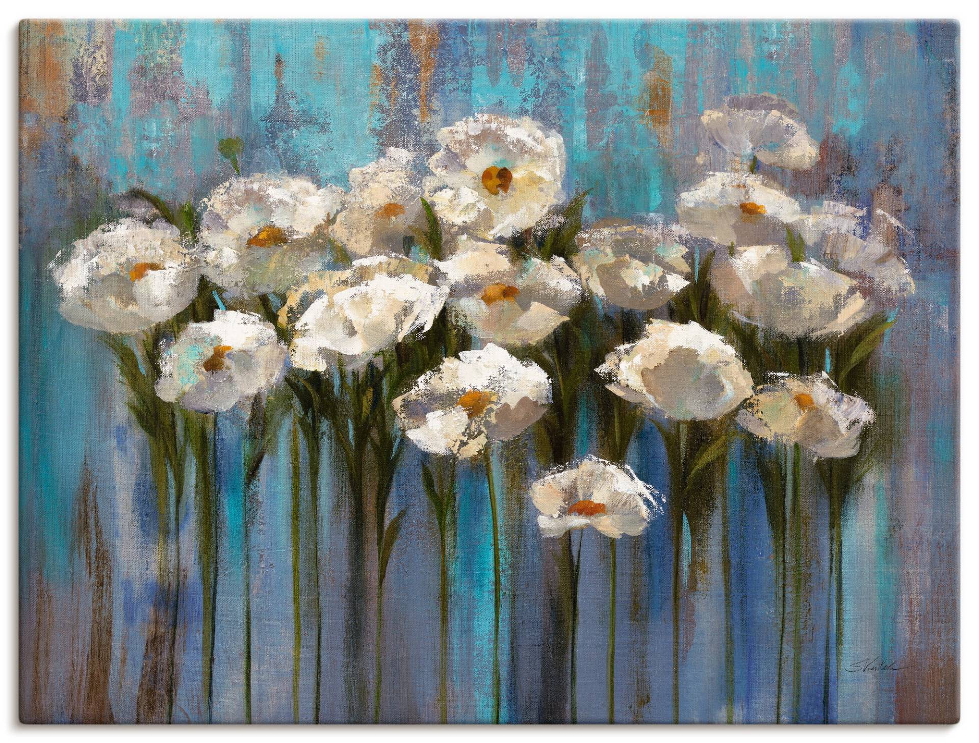 Artland Wandbild "Anemonen am See", Blumen, (1 St.), als Leinwandbild, Poster in verschied. Größen von Artland