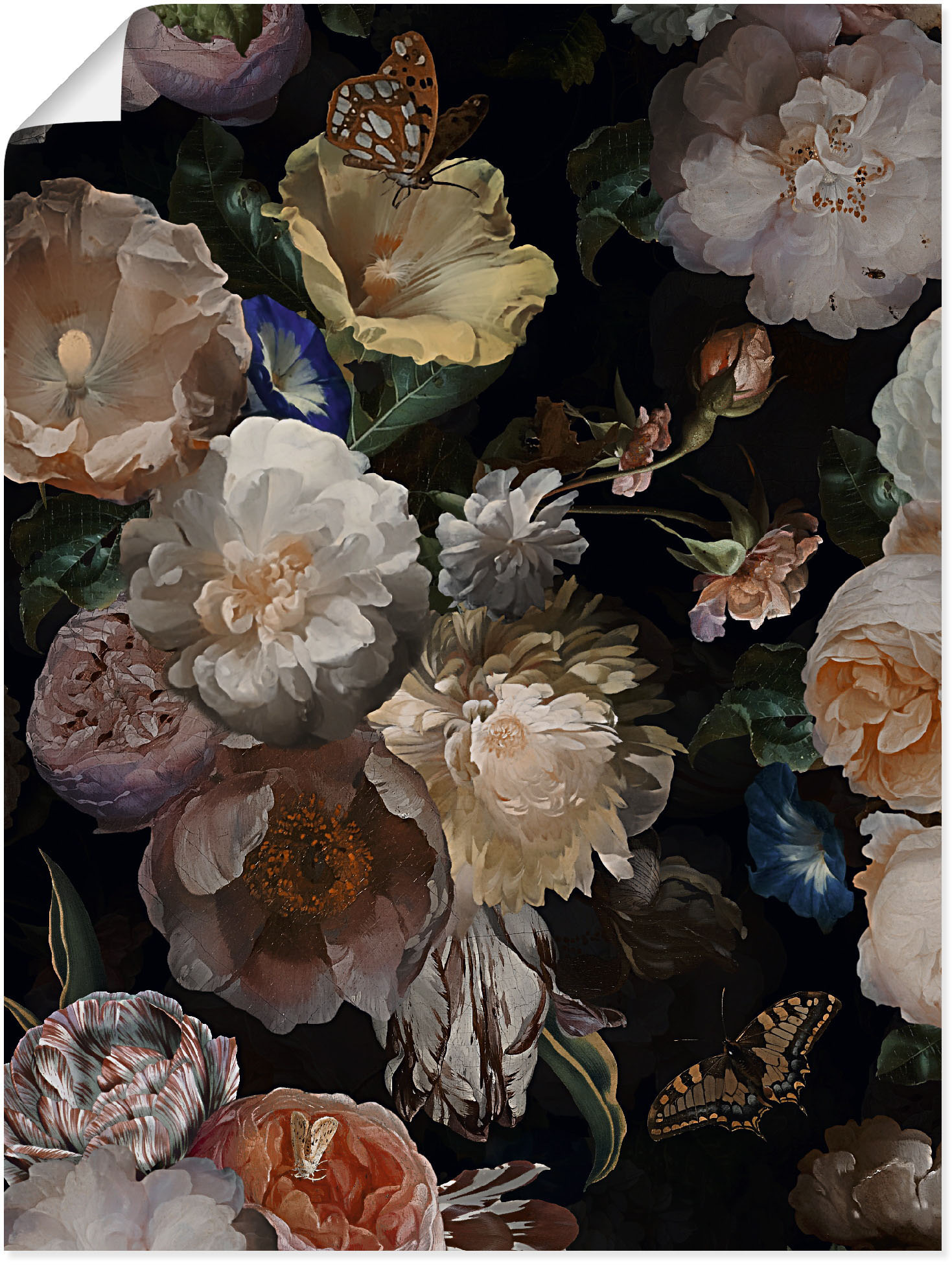 Artland Wandbild "Antike Holländische Blumen", Blumenbilder, (1 St.), als Alubild, Outdoorbild, Leinwandbild, Poster, Wandaufkleber von Artland