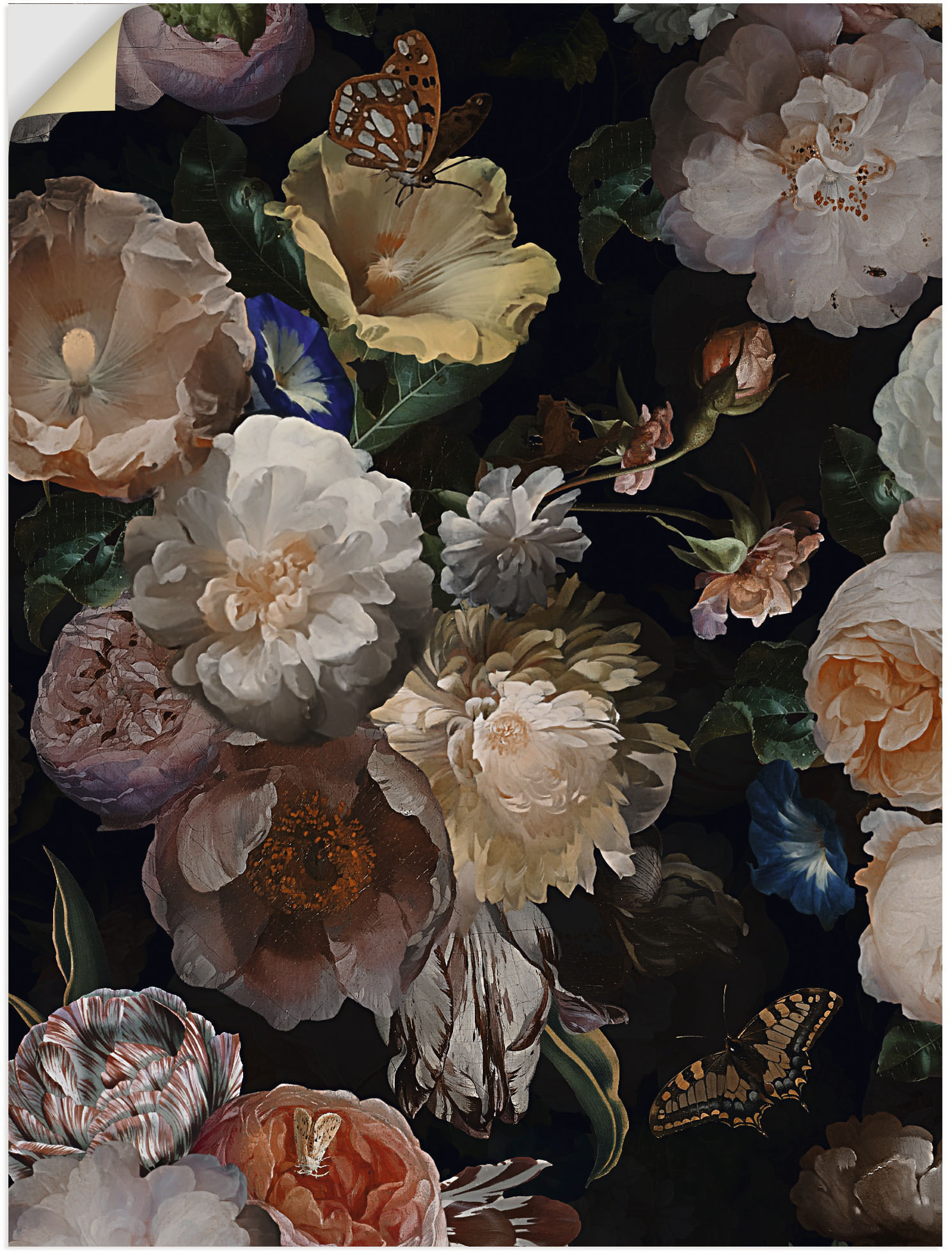 Artland Wandbild "Antike Holländische Blumen", Blumenbilder, (1 St.), als Alubild, Outdoorbild, Leinwandbild, Poster, Wandaufkleber von Artland