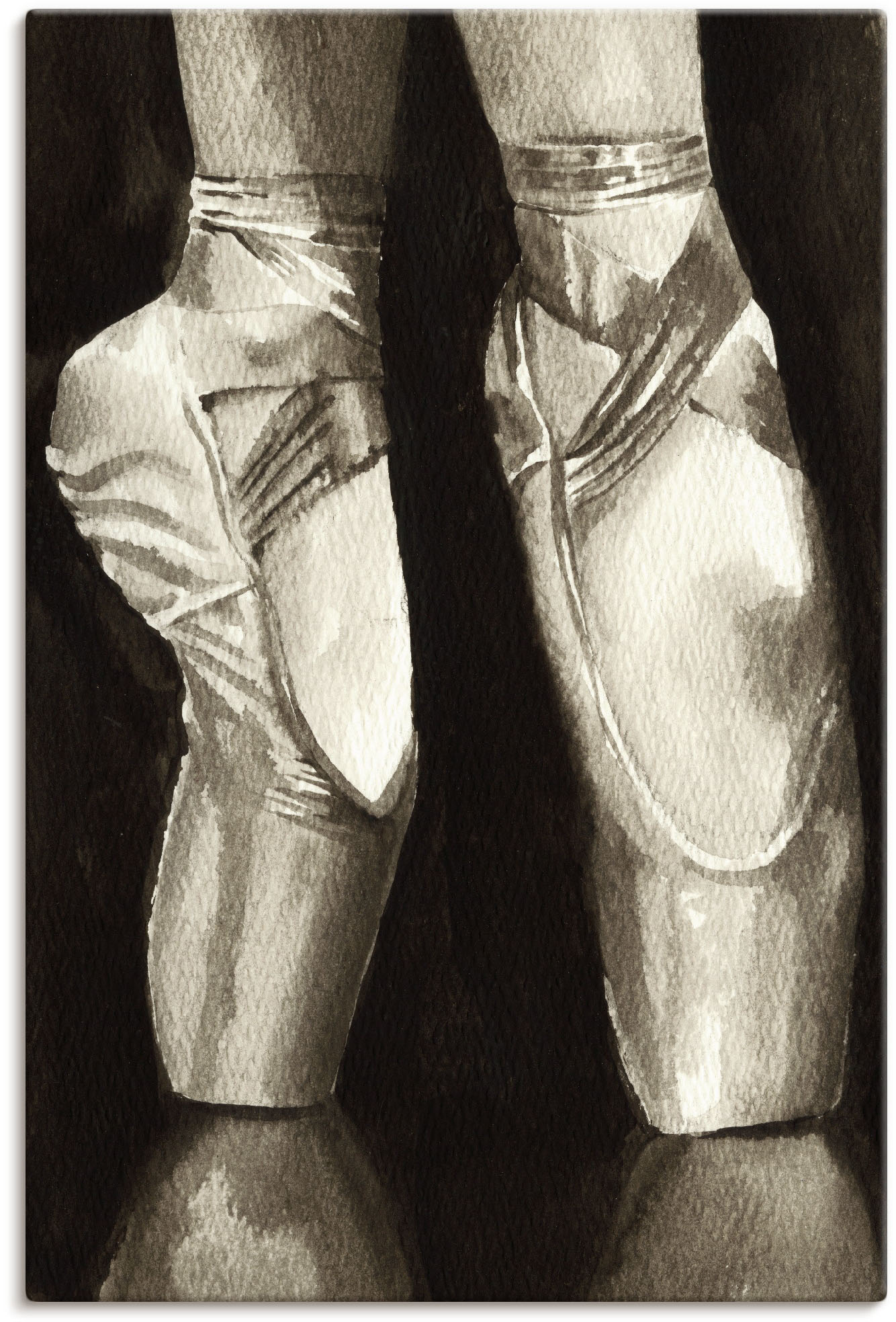 Artland Wandbild "Balletschuhe II", Sport, (1 St.), als Leinwandbild, Poster in verschied. Größen von Artland