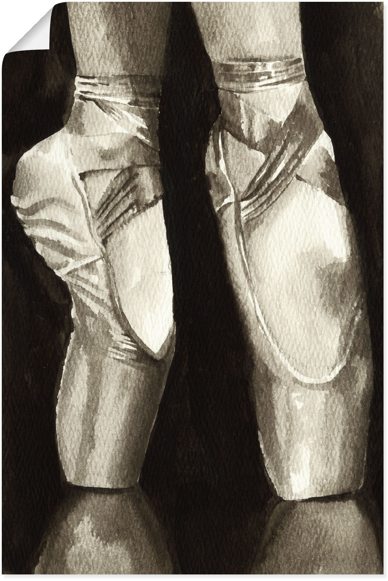 Artland Wandbild "Balletschuhe II", Sport, (1 St.), als Leinwandbild, Poster in verschied. Größen von Artland