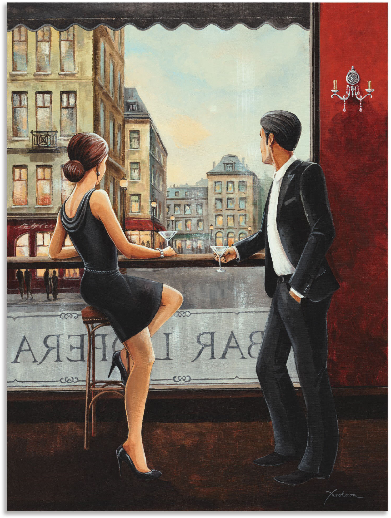 Artland Wandbild "Bar" Bar & Lounges 1 Stk. tlg. als Alubild, Outdoorbild, Leinwandbild, Poster, Wandaufkleber von Artland