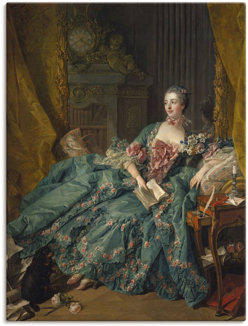 Artland Wandbild "Bildnis der Marquise de Pompadour. 1756" Frau 1 Stk. tlg. als Leinwandbild, Poster in verschied. Größen von Artland