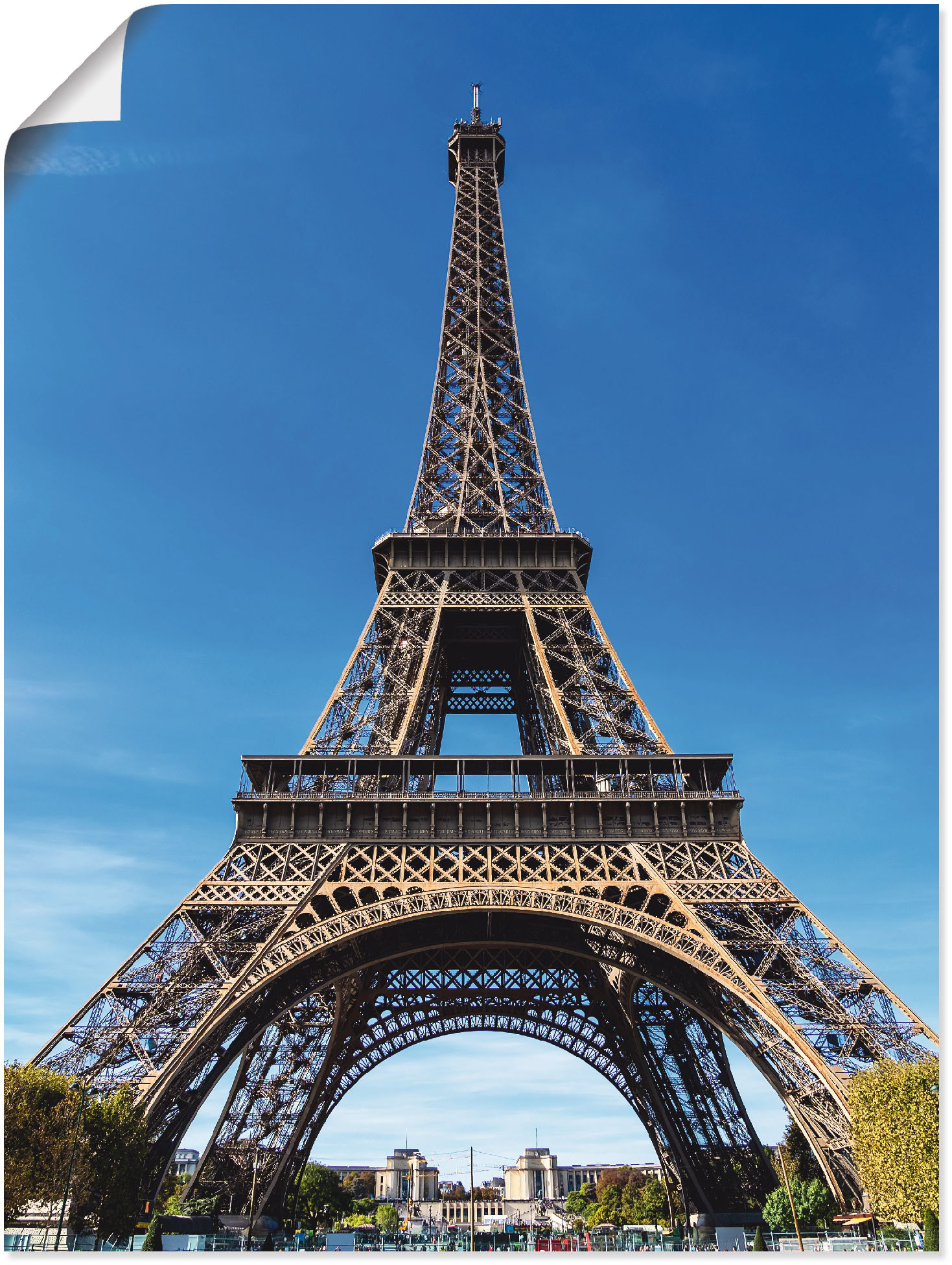 Artland Poster "Blick auf den Eiffelturm in Paris II", Gebäude, (1 St.) von Artland