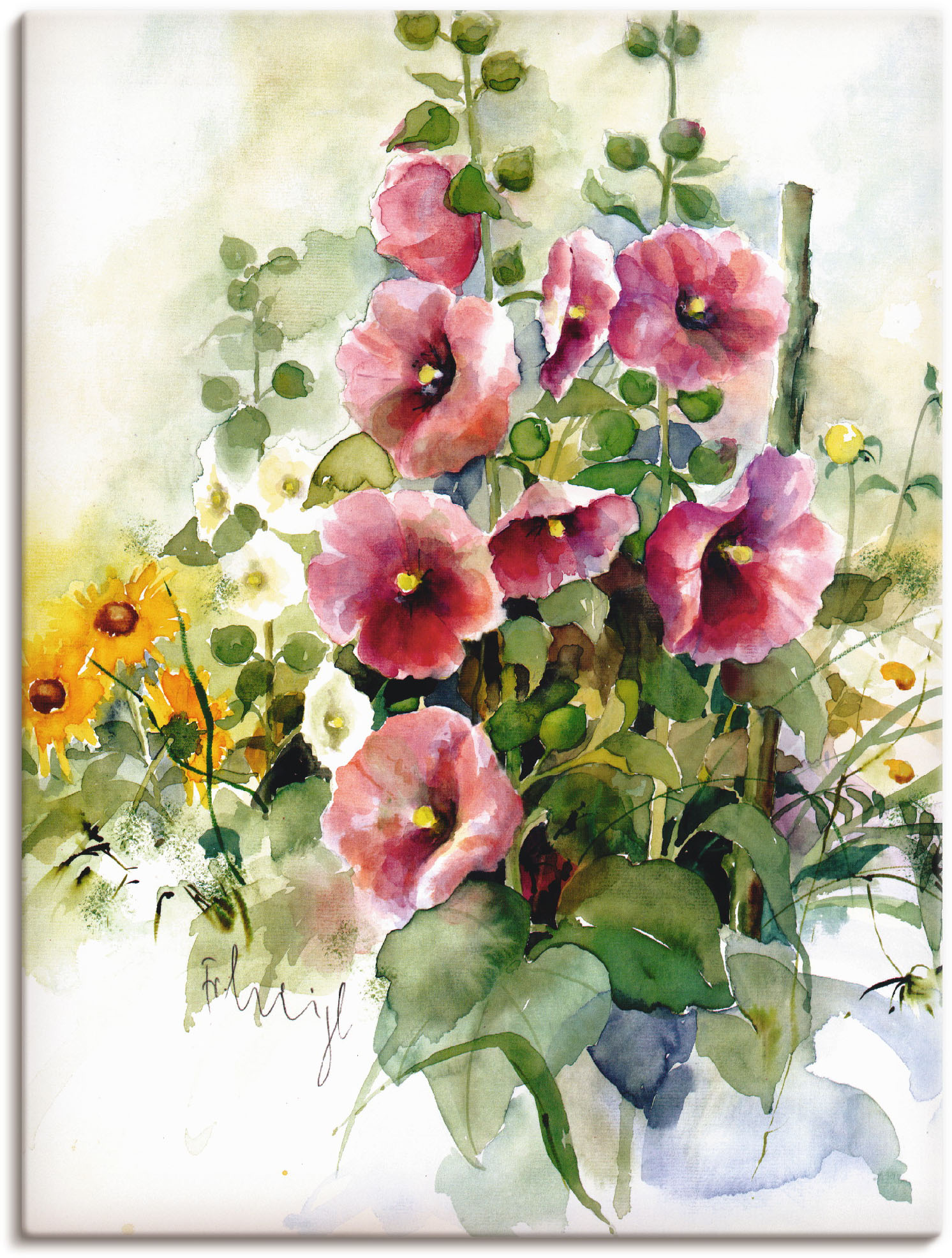 Artland Wandbild "Blumen Zusammenstellung I" Blumen 1 Stk. tlg. als Leinwandbild, Poster in verschied. Größen von Artland