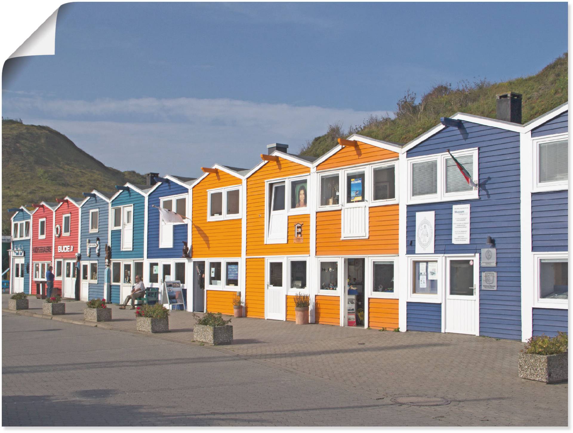 Artland Poster "Bunte Buden auf Helgoland", Gebäude, (1 St.) von Artland